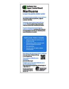 Washington State  Liquor Control Board Marihuana