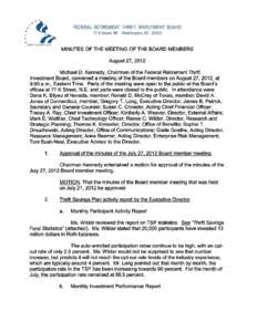 Minutes of the Meeting of the Board Members