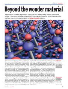 physicsworld.com  Feature: Graphane Beyond the wonder material Tatiana Latychevskaia