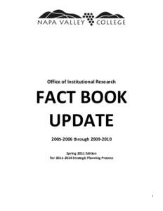 Office of Institutional Research  FACT BOOK UPDATE[removed]through[removed]Spring 2011 Edition