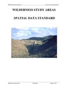 Wilderness Study Area Spatial Data Standard