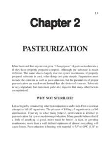 CHAP 2 PASTURIZATION  13 Chapter 2 PASTEURIZATION