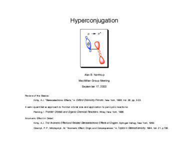 Hyperconjugation s