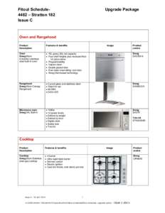 Fitout Schedule4482 – Stratton 182 Issue C Upgrade Package  Oven and Rangehood