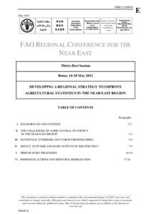 NERC/12/INF/8 May 2012 Food and Agriculture Organization of the