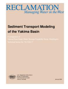 Sediment Transport Modeling of the Yakima Basin