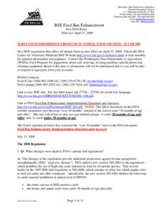 Washington State Department of Agriculture Pesticide Management Division 1111 Washington Street SE, 2nd Floor PO Box[removed]Olympia WA[removed]Telephone[removed] . FAX[removed]Email: [removed]