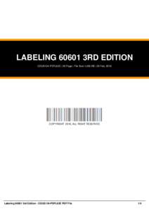 LABELING3RD EDITION COUS134-PDFL63E | 26 Page | File Size 1,000 KB | 26 Feb, 2016 COPYRIGHT 2016, ALL RIGHT RESERVED  Labeling3rd Edition - COUS134-PDFL63E PDF File