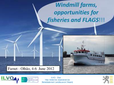 Windmill farms, opportunities for fisheries and FLAGS!!! Farnet : Olhão, 4-6 June 2012 ILVO – Dier