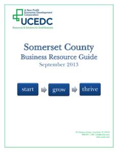 Somerset County Business Resource Guide September 2013 start