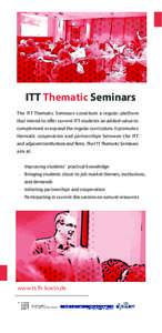 ITT Thematic Seminars - SS 2013.indd