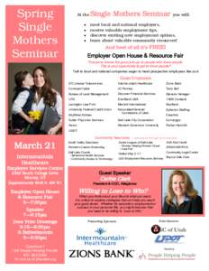 Spring Single Mothers Seminar  At the