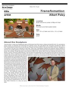 Morrill Hall  Transfomation Albert Paley  title