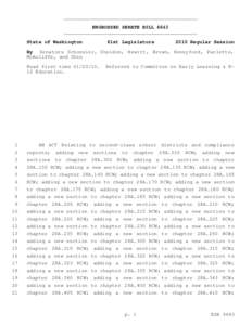 _____________________________________________ ENGROSSED SENATE BILL 6643 _____________________________________________ State of Washington  61st Legislature
