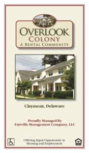 Overlook Colony A R enta l C om muni t y  Claymont, Delaware