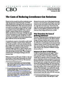 The Costs of Reducing Greenhouse-Gas Emissions