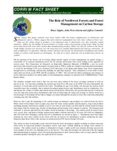 CORRIM FACT SHEET Consortium for Research on Renewable Industrial Materials 3 Updated September 2004