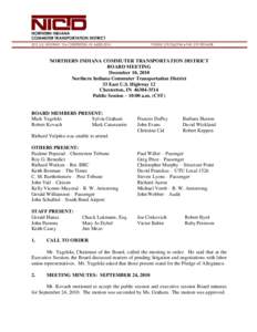D NORTHERN INDIANA COMMUTER TRANSPORTATION DISTRICT 33 E. U.S. HIGHWAY 12  CHESTERTON, IN[removed]PHONE: [removed]  FAX: [removed]