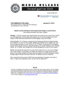 FOR IMMEDIATE RELEASE:  January 27, 2015 OIU Contact: Agent-in-Charge Raymond Rodriguez[removed]or[removed]