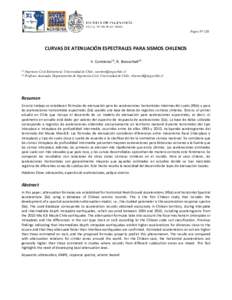 Paper N° 188  CURVAS DE ATENUACIÓN ESPECTRALES PARA SISMOS CHILENOS V. Contreras(1), R. Boroschek)