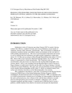 U.S. Geological Survey Miscellaneous Field Studies Map MF-2382 REGIONAL STRATIGRAPHIC CROSS SECTIONS OF CRETACEOUS ROCKS FROM EAST-CENTRAL ARIZONA TO THE OKLAHOMA PANHANDLE By C.M. Molenaar, W.A. Cobban, E.A. Merewether,