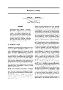 Parametric Herding  Yutian Chen Max Welling Bren School of Information and Computer Science University of California, Irvine