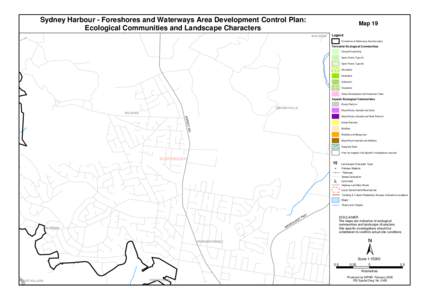 Sydney Harbour - Foreshores and Waterways Area Development Control Plan: Ecological Communities and Landscape Characters Map 19 INGLESIDE