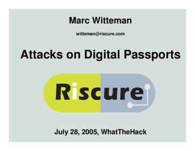 Biometrics / Data security / Ubiquitous computing / Information sensitivity / Passports / Radio-frequency identification / Basic access control / Extended Access Control / Smart card / Security / National security / Cryptography