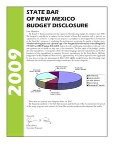 2009  STATE BAR OF NEW MEXICO BUDGET DISCLOSURE 50.7