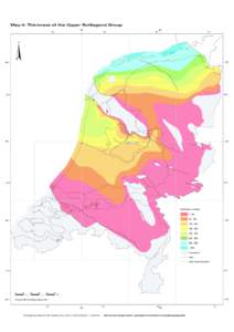 Map 4: Thickness of the Upper Rotliegend Group  Geological Atlas of the Subsurface of the Netherlands – onshore Structural configuration, geological evolution and palaeogeography