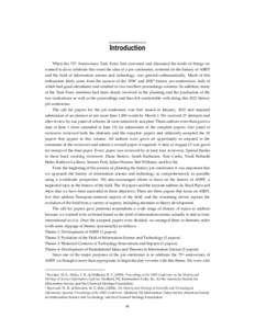 ___________ Introduction When the 75th Anniversary Task Force first convened and discussed the kinds of things we wanted to do to celebrate this event the idea of a pre-conference, centered on the history of ASIST and th