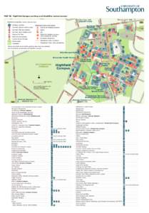 MAP 5b Highfield Campus parking and disability routes/access  Car Park (Pay and display) Ramp