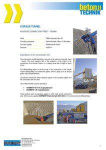 Architecture / Austrian Federal Railways / Railteam / Tunnels / Koralm Tunnel / Shotcrete / Superplasticizer / Concrete / Construction / Transport