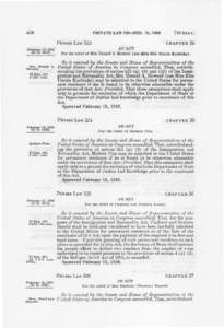 A14  [70 PRIVATE LAW 523-FEB. 15, 1956 Private Law 523
