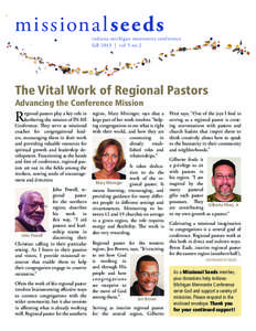 missional seeds  indiana-michigan mennonite conference fall 2013 | vol 5 no 2  The Vital Work of Regional Pastors