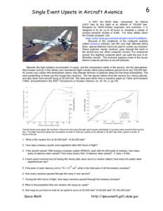 Single Event Upsets in Aircraft Avionics  6 In 2001, the NASA Altair, Unmanned Air Vehicle (UAV) flew its first flight at an altitude of 100,000 feet.