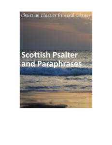 Scottish Psalter and Paraphrases Author(s):