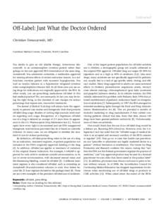 Off-Label: Just What the Doctor Ordered