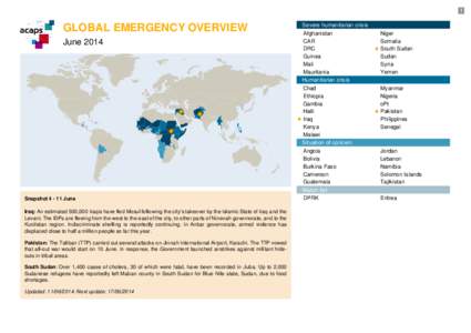 1  GLOBAL EMERGENCY OVERVIEW June[removed]Snapshot[removed]June