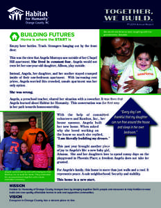 TOGETHER,  WE BUILD. FY2014 Annual Report  BUILDING FUTURES