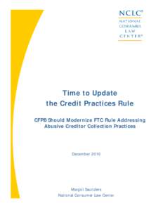 Credit Practices Rule Update