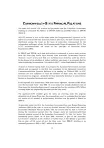 Budget Paper No. 3 - Commonwealth-State Financial Relations