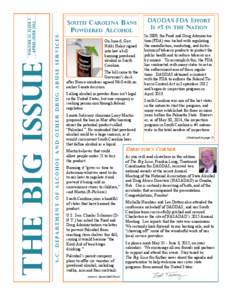 s.c. department of alcohol and other drug abuse services  The big Issue VOLUME 32, ISSUE 2 APRIL-JUNE 2014