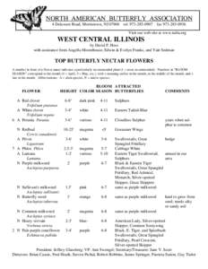 NORTH AMERICAN BUTTERFLY ASSOCIATION 4 Delaware Road, Morristown, NJ[removed]tel[removed]fax[removed]Visit our web site at www.naba.org WEST CENTRAL ILLINOIS by David F. Hess