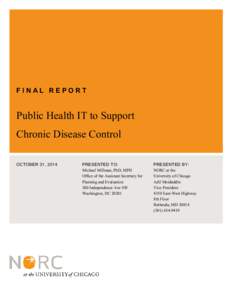 Public Health IT to Support Chronic Disease Control Final Report