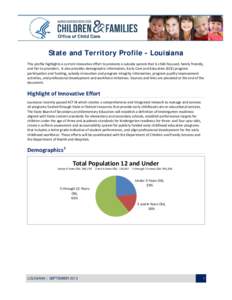 Health / Geriatrics / Healthcare / Family child care / Temporary Assistance for Needy Families / Nursing home / Child and family services / Child and Adult Care Food Program / Day care / Child care / Federal assistance in the United States / Medicine