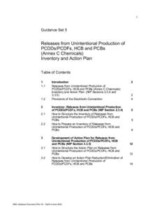 1  Guidance Set 5 Releases from Unintentional Production of PCDDs/PCDFs, HCB and PCBs