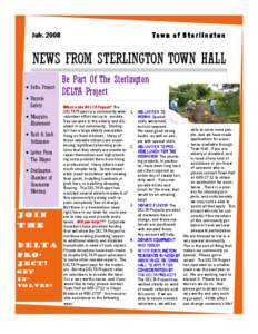 July, 2008  To w n o f St e r li n g t o n NEWS FROM STERLINGTON TOWN HALL Special point s of intere st:
