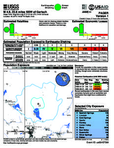 Green Alert Earthquake Shaking M 4.9, 23.6 miles SSW of Gerlach