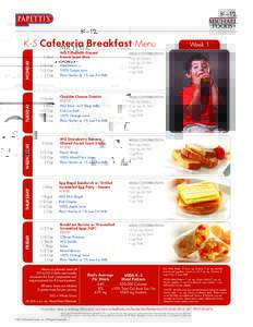 ®  K-5 Cafeteria Breakfast Menu WG Cinnamon Glazed French Toast Slice #75014